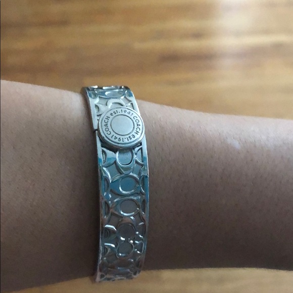 Sterling Silver Coach Bangle Bracelet - Picture 4 of 4